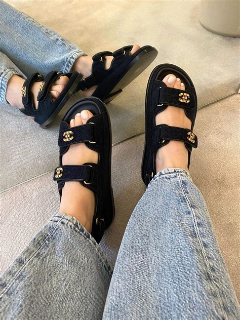 sandały chanel olx|Chanel kid sandals.